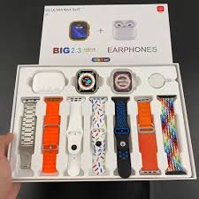 I20 Ultra Max Smart Watch 10 in 1 box 2.3inch large screen With Earbuds